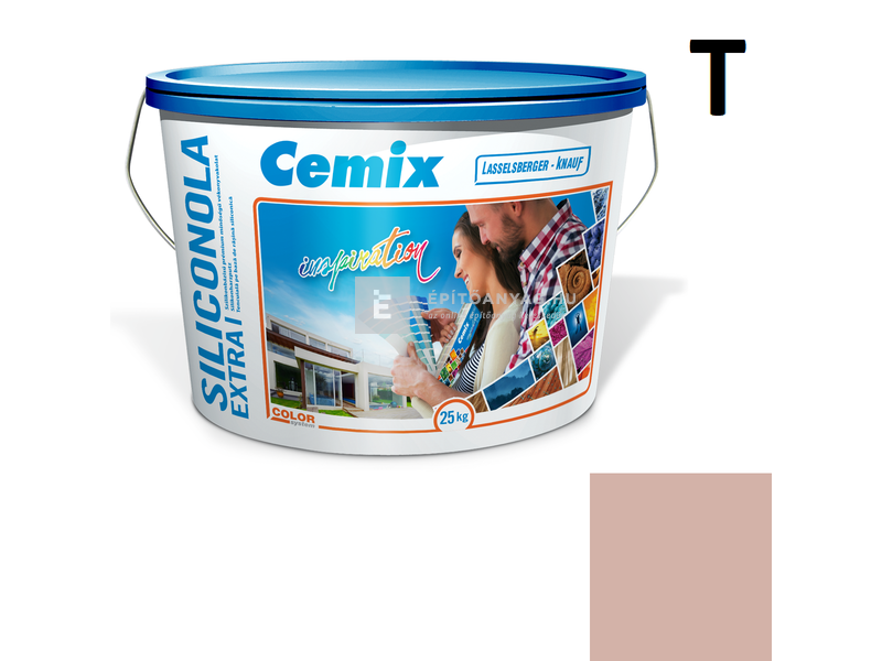 Cemix-LB-Knauf SiliconOla Extra Szilikon színezővakolat, kapart 1,5 mm 5143 rock 25 kg