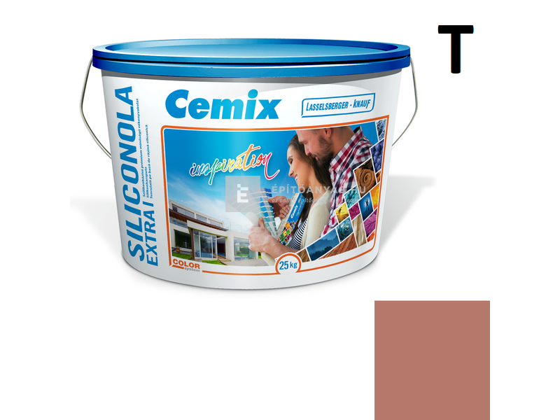 Cemix-LB-Knauf SiliconOla Extra Szilikon színezővakolat, kapart 1,5 mm 5149 rock 25 kg