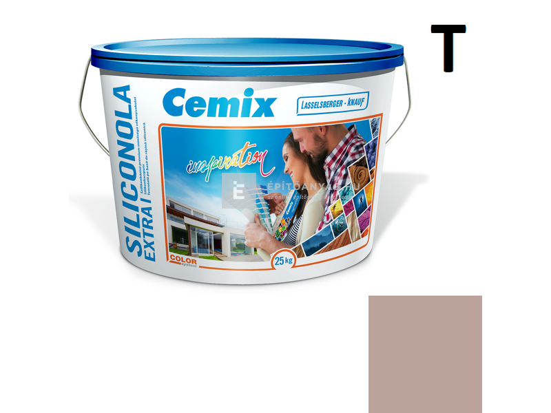 Cemix-LB-Knauf SiliconOla Extra Szilikon színezővakolat, kapart 1,5 mm 5155 rusty 25 kg