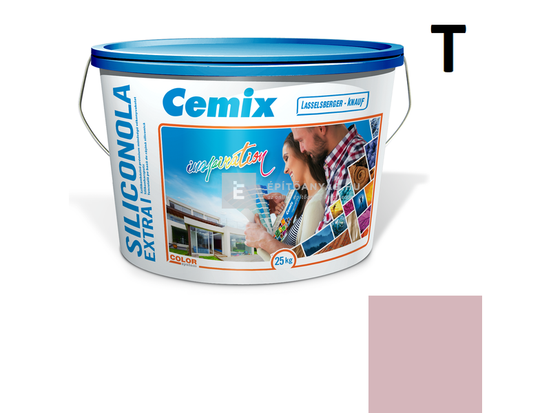 Cemix-LB-Knauf SiliconOla Extra Szilikon színezővakolat, kapart 1,5 mm 5165 rusty 25 kg