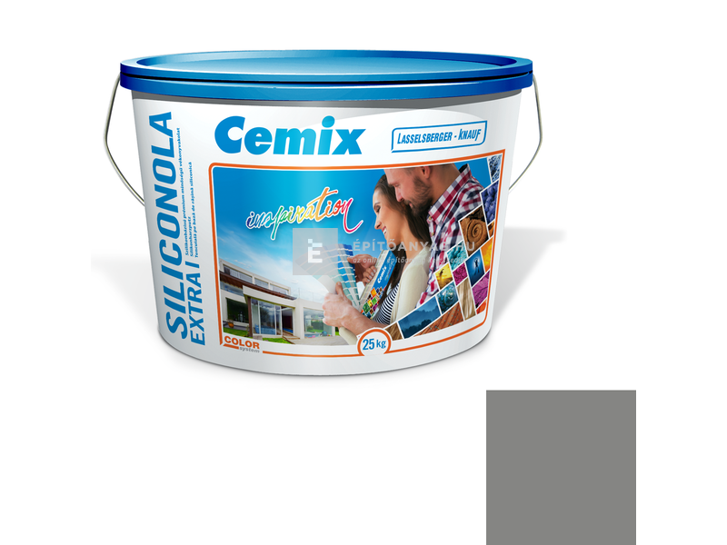 Cemix-LB-Knauf SiliconOla Extra Szilikon színezővakolat, kapart 1,5 mm 5319 rock 25 kg