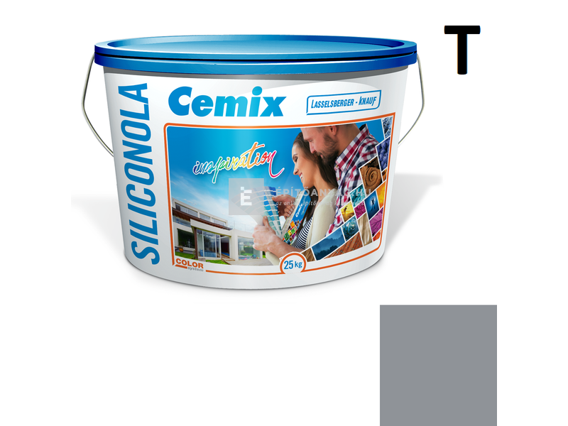 Cemix-LB-Knauf SiliconOla Extra Szilikon színezővakolat, kapart 1,5 mm 5325 rock 25 kg