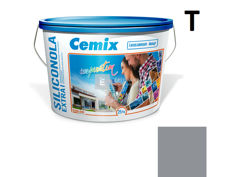 Cemix-LB-Knauf SiliconOla Extra Szilikon színezővakolat, kapart 1,5 mm 5325 rock 25 kg