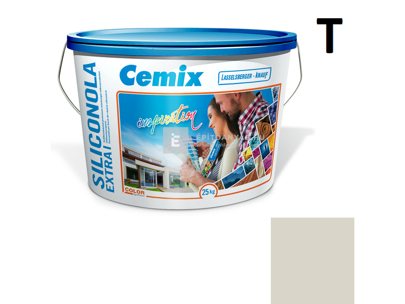Cemix-LB-Knauf SiliconOla Extra Szilikon színezővakolat, kapart 1,5 mm 5331 rock 25 kg
