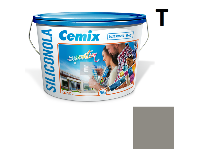 Cemix-LB-Knauf SiliconOla Extra Szilikon színezővakolat, kapart 1,5 mm 5339 rock 25 kg