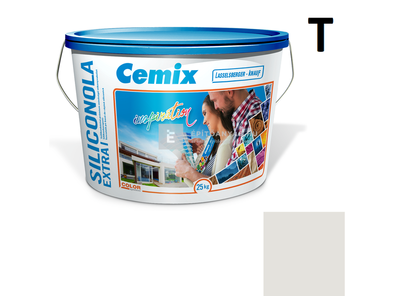 Cemix-LB-Knauf SiliconOla Extra Szilikon színezővakolat, kapart 1,5 mm 5341 rock 25 kg