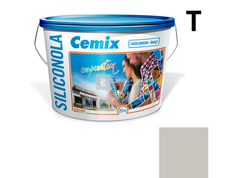 Cemix-LB-Knauf SiliconOla Extra Szilikon színezővakolat, kapart 1,5 mm 5347 rock 25 kg