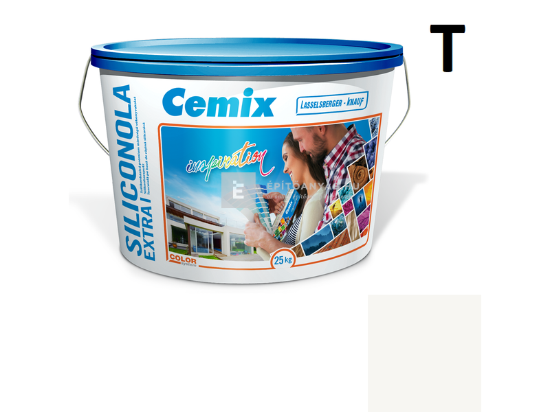 Cemix-LB-Knauf SiliconOla Extra Szilikon színezővakolat, dörzsölt 2 mm 4000 white 25 kg