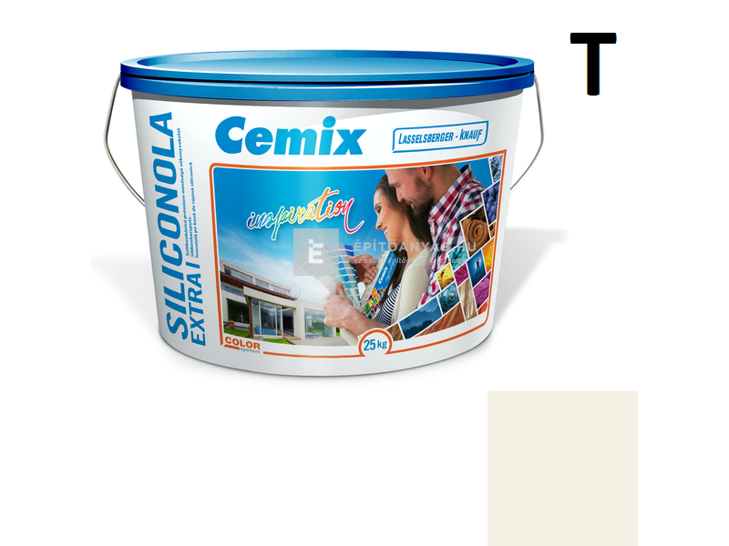 Cemix-LB-Knauf SiliconOla Extra Szilikon színezővakolat, dörzsölt 2 mm 4111 cream 25 kg