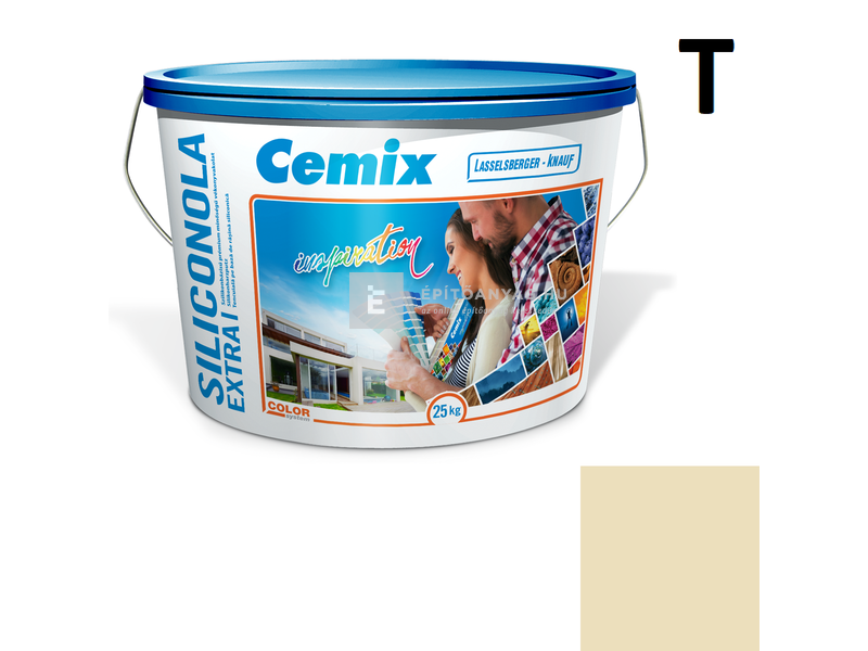 Cemix-LB-Knauf SiliconOla Extra Szilikon színezővakolat, dörzsölt 2 mm 4321 orange 25 kg