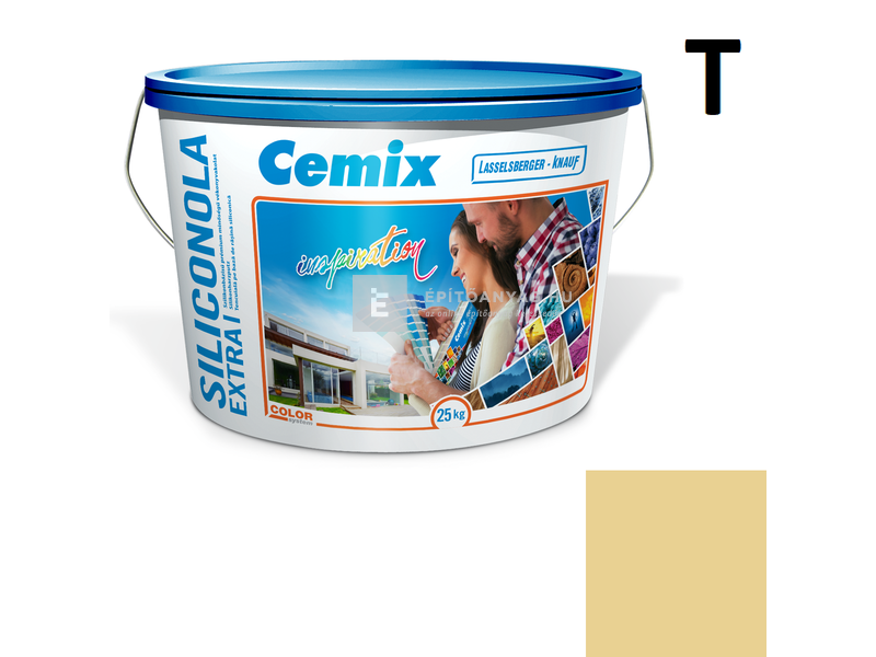 Cemix-LB-Knauf SiliconOla Extra Szilikon színezővakolat, dörzsölt 2 mm 4327 orange 25 kg