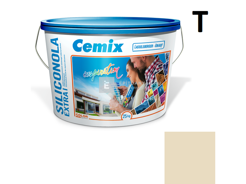 Cemix-LB-Knauf SiliconOla Extra Szilikon színezővakolat, dörzsölt 2 mm 4341 orange 25 kg