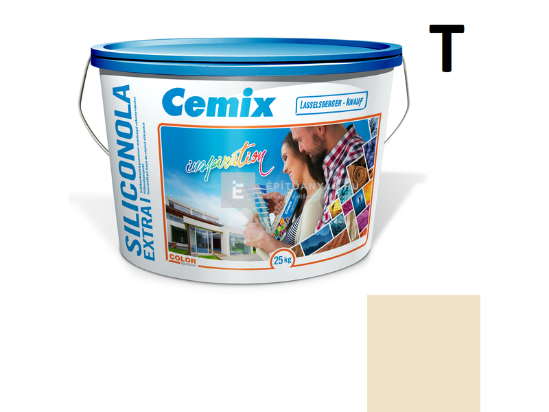 Cemix-LB-Knauf SiliconOla Extra Szilikon színezővakolat, dörzsölt 2 mm 4351 orange 25 kg