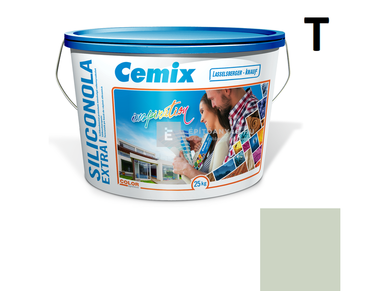 Cemix-LB-Knauf SiliconOla Extra Szilikon színezővakolat, dörzsölt 2 mm 4523 green 25 kg
