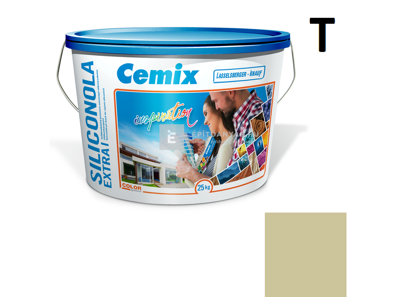 Cemix-LB-Knauf SiliconOla Extra Szilikon színezővakolat, dörzsölt 2 mm 4547 green 25 kg