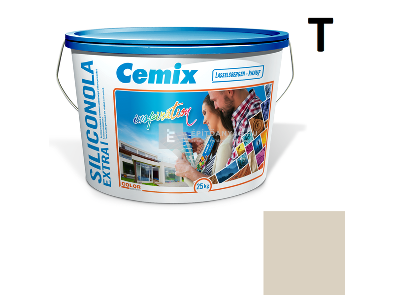 Cemix-LB-Knauf SiliconOla Extra Szilikon színezővakolat, dörzsölt 2 mm 4553 green 25 kg