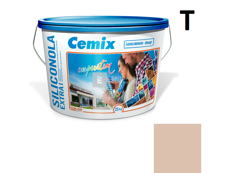 Cemix-LB-Knauf SiliconOla Extra Szilikon színezővakolat, dörzsölt 2 mm 4921 brown 25 kg
