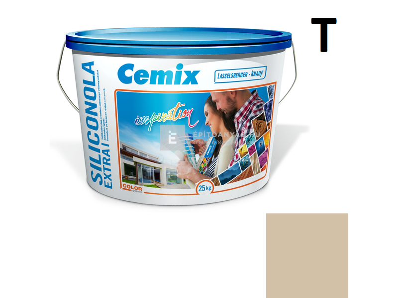 Cemix-LB-Knauf SiliconOla Extra Szilikon színezővakolat, dörzsölt 2 mm 4947 brown 25 kg
