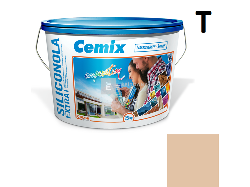 Cemix-LB-Knauf SiliconOla Extra Szilikon színezővakolat, dörzsölt 2 mm 4961 brown 25 kg