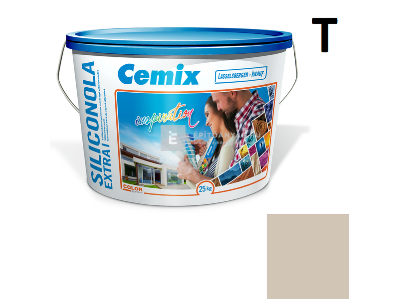 Cemix-LB-Knauf SiliconOla Extra Szilikon színezővakolat, dörzsölt 2 mm 4983 brown 25 kg