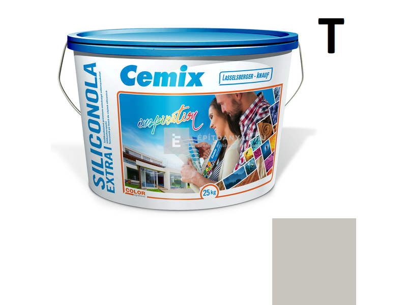 Cemix-LB-Knauf SiliconOla Extra Szilikon színezővakolat, dörzsölt 2 mm 5347 rock 25 kg