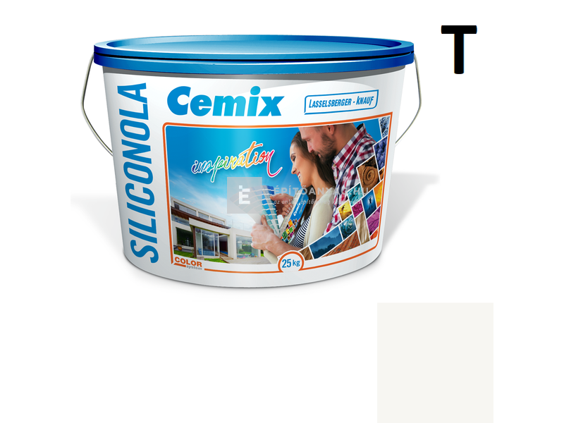 Cemix-LB-Knauf SiliconOla Szilikon színezővakolat, kapart 1,5 mm 4000 white 25 kg