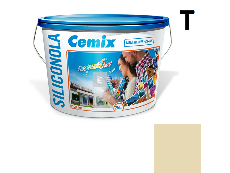 Cemix-LB-Knauf SiliconOla Szilikon színezővakolat, kapart 1,5 mm 4313 orange 25 kg