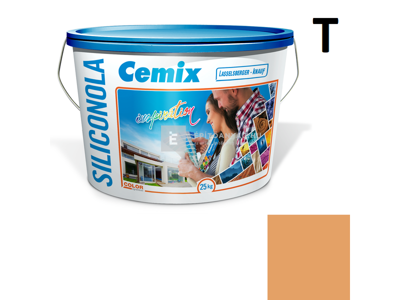 Cemix-LB-Knauf SiliconOla Szilikon színezővakolat, kapart 1,5 mm 4339 orange 25 kg