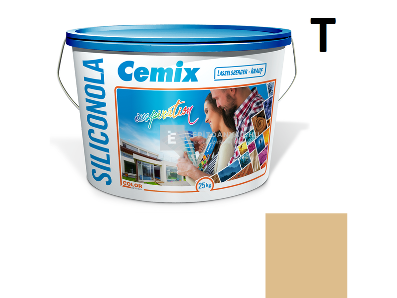Cemix-LB-Knauf SiliconOla Szilikon színezővakolat, kapart 1,5 mm 4349 orange 25 kg