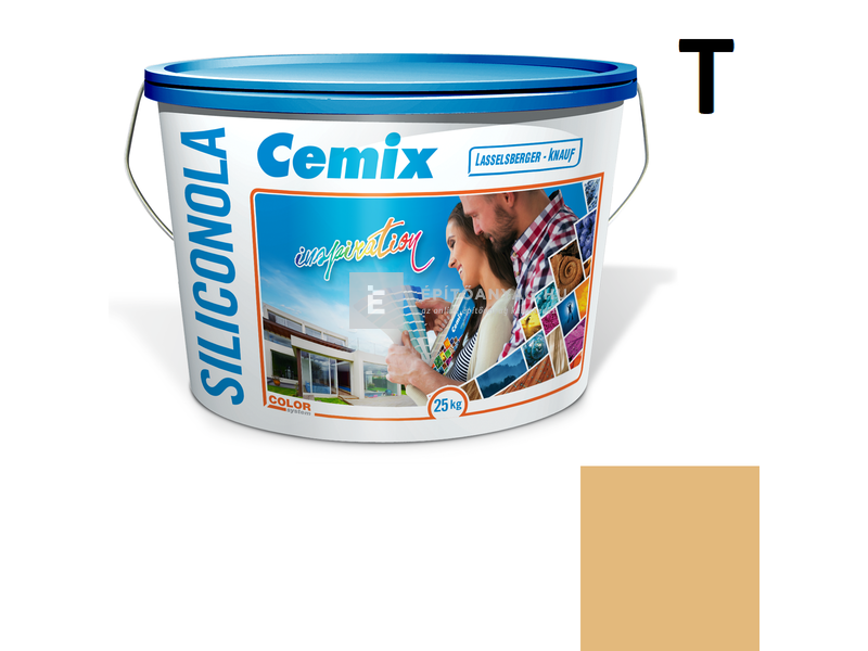 Cemix-LB-Knauf SiliconOla Szilikon színezővakolat, kapart 1,5 mm 4365 orange 25 kg