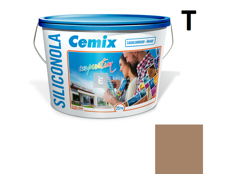Cemix-LB-Knauf SiliconOla Szilikon színezővakolat, kapart 1,5 mm 4917 brown 25 kg