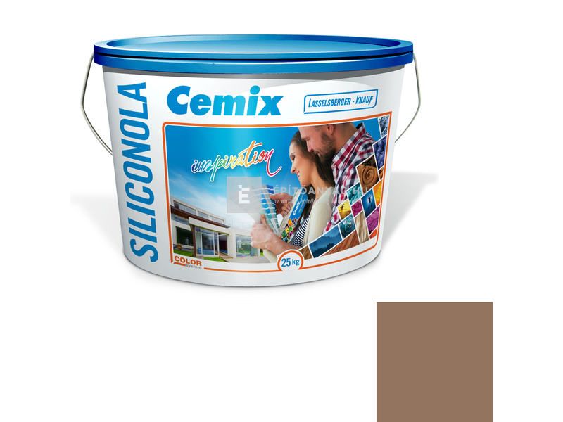 Cemix-LB-Knauf SiliconOla Szilikon színezővakolat, kapart 1,5 mm 4919 brown 25 kg