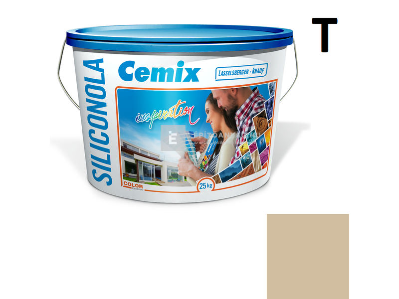 Cemix-LB-Knauf SiliconOla Szilikon színezővakolat, kapart 1,5 mm 4935 brown 25 kg