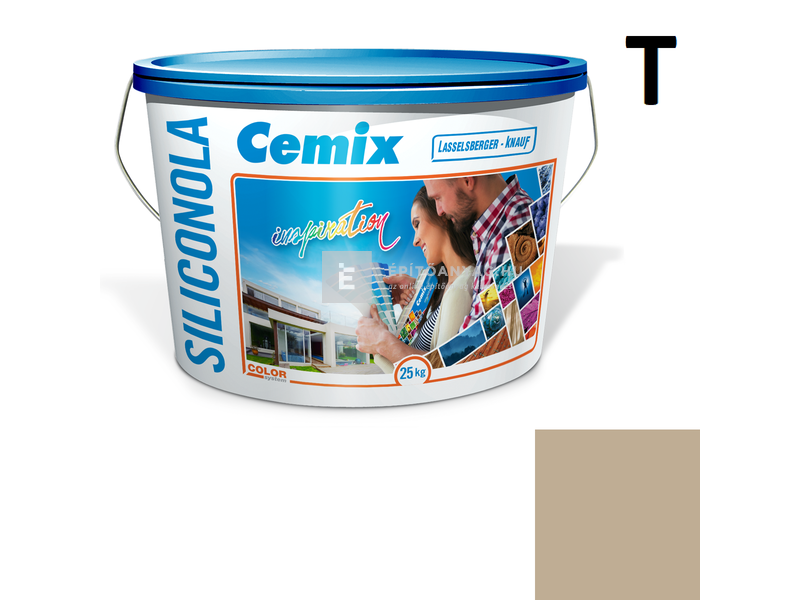 Cemix-LB-Knauf SiliconOla Szilikon színezővakolat, kapart 1,5 mm 4937 brown 25 kg