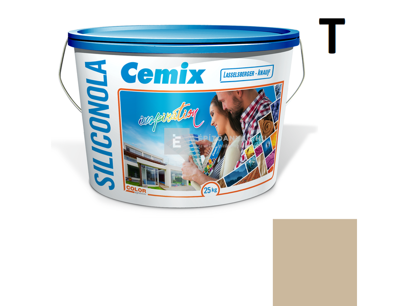 Cemix-LB-Knauf SiliconOla Szilikon színezővakolat, kapart 1,5 mm 4949 brown 25 kg