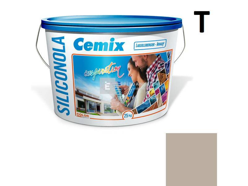 Cemix-LB-Knauf SiliconOla Szilikon színezővakolat, kapart 1,5 mm 4977 brown 25 kg