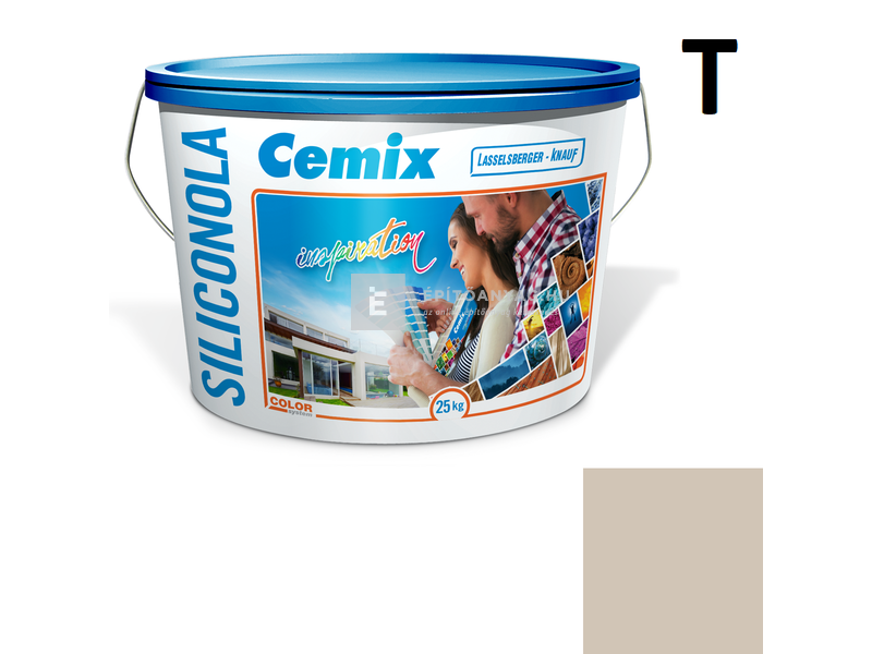 Cemix-LB-Knauf SiliconOla Szilikon színezővakolat, kapart 1,5 mm 4983 brown 25 kg