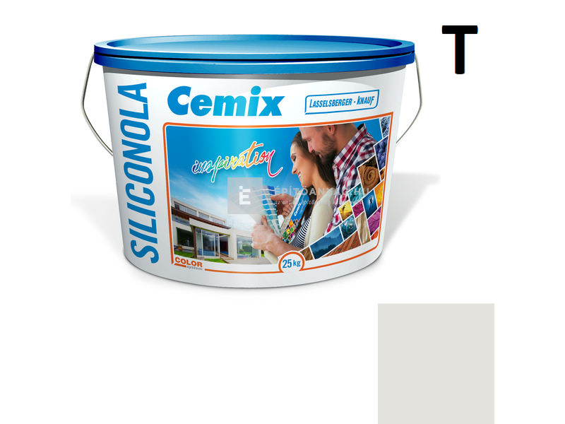 Cemix-LB-Knauf SiliconOla Szilikon színezővakolat, kapart 1,5 mm 5341 rock 25 kg