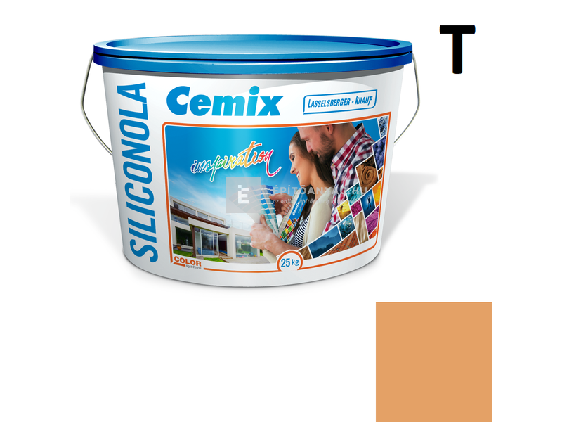 Cemix-LB-Knauf SiliconOla Szilikon színezővakolat, kapart 2 mm 4339 orange 25 kg