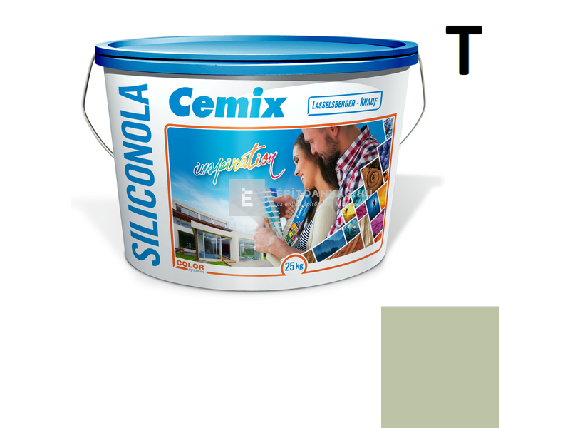 Cemix-LB-Knauf SiliconOla Szilikon színezővakolat, kapart 2 mm 4515 green 25 kg