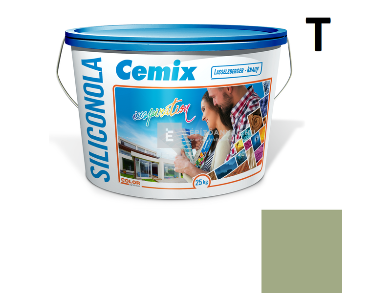 Cemix-LB-Knauf SiliconOla Szilikon színezővakolat, kapart 2 mm 4519 green 25 kg