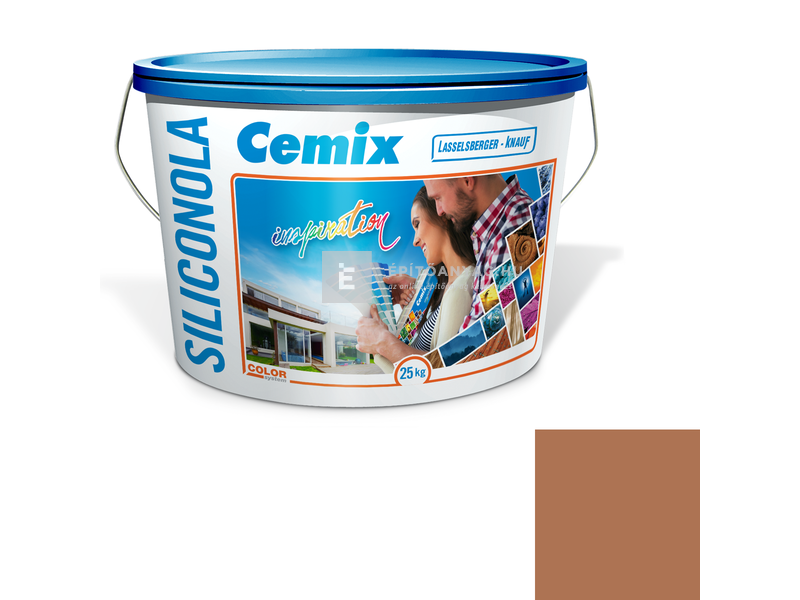 Cemix-LB-Knauf SiliconOla Szilikon színezővakolat, kapart 2 mm 4969 brown 25 kg