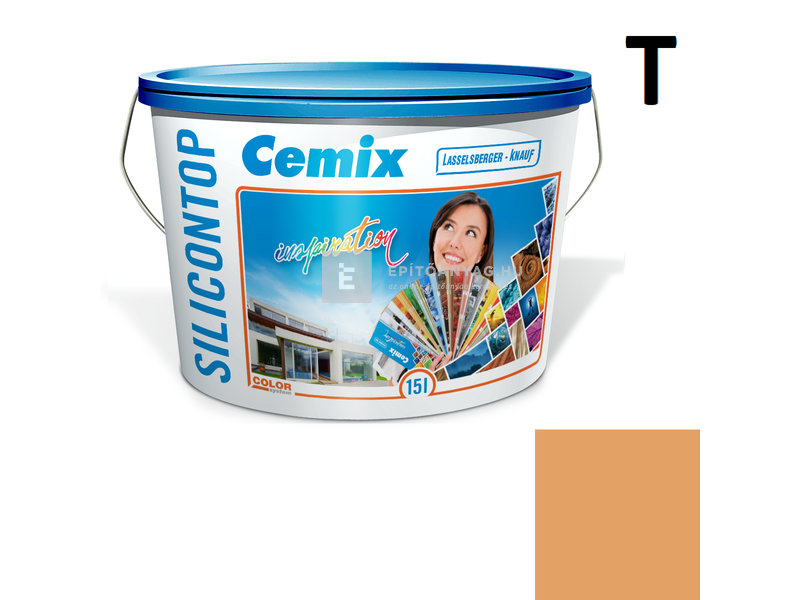 Cemix-LB-Knauf SiliconOla Szilikon színezővakolat, dörzsölt 2 mm 4339 orange 25 kg
