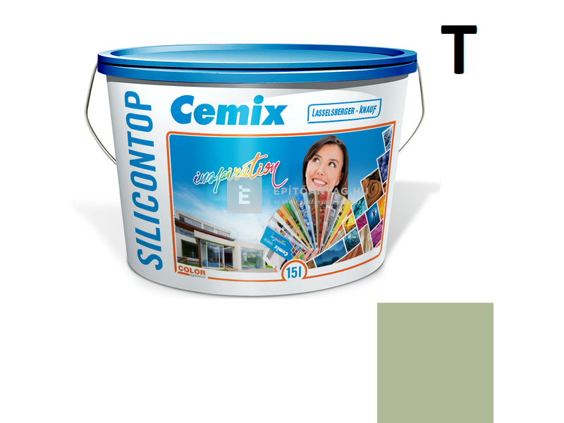 Cemix-LB-Knauf SiliconOla Szilikon színezővakolat, dörzsölt 2 mm 4517 green 25 kg