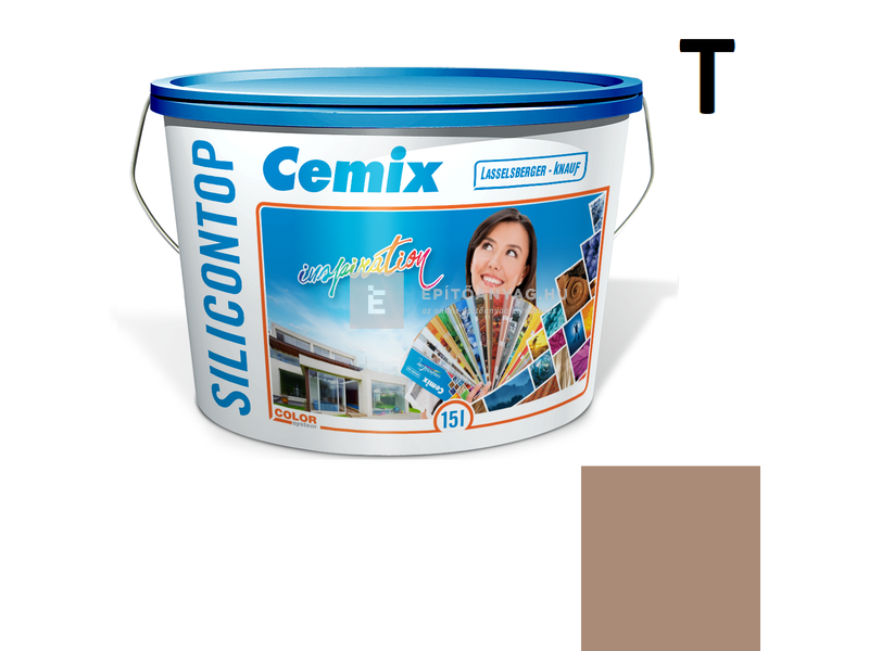 Cemix-LB-Knauf SiliconOla Szilikon színezővakolat, dörzsölt 2 mm 4927 brown 25 kg
