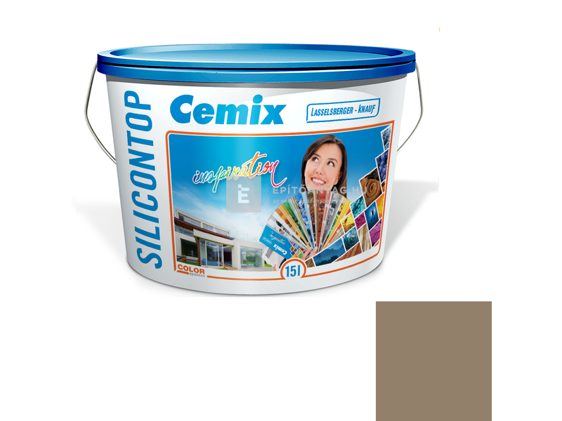 Cemix-LB-Knauf SiliconOla Szilikon színezővakolat, dörzsölt 2 mm 4987 brown 25 kg