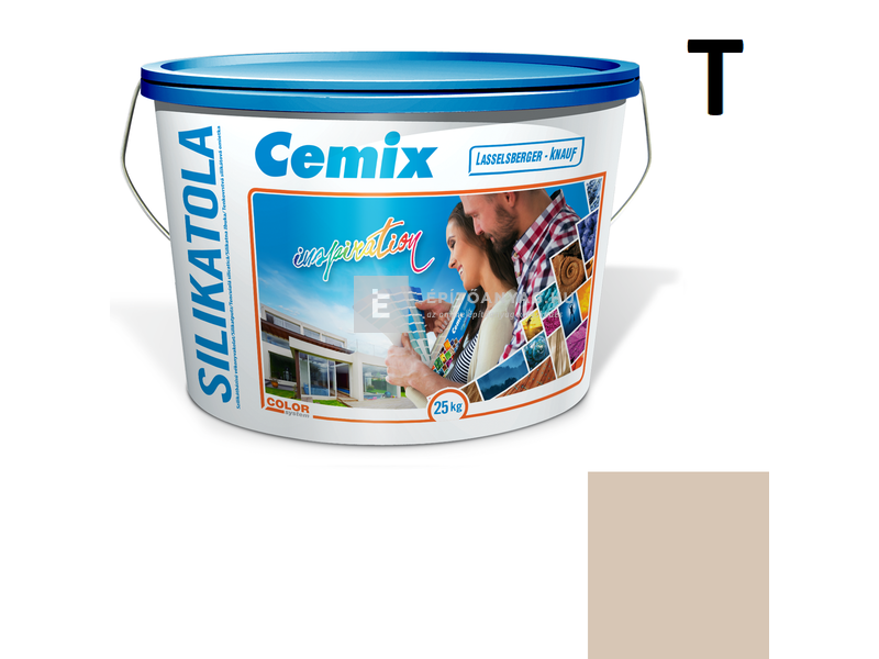 Cemix-LB-Knauf SilikatOla Szilikát színezővakolat, kapart 1,5 mm 4913 brown 25 kg