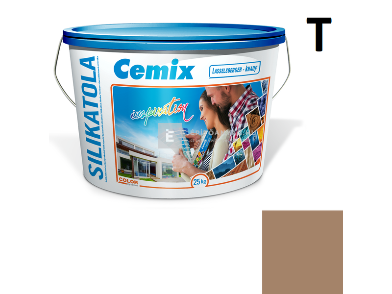 Cemix-LB-Knauf SilikatOla Szilikát színezővakolat, kapart 1,5 mm 4917 brown 25 kg
