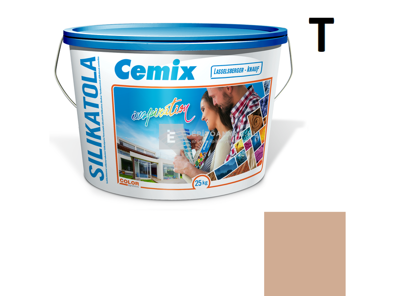 Cemix-LB-Knauf SilikatOla Szilikát színezővakolat, kapart 1,5 mm 4925 brown 25 kg