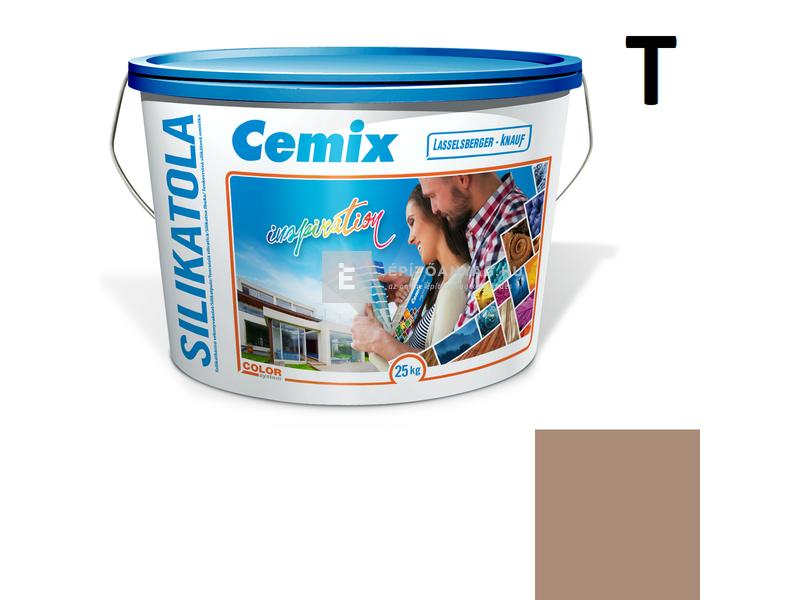 Cemix-LB-Knauf SilikatOla Szilikát színezővakolat, kapart 1,5 mm 4927 brown 25 kg